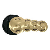 Kit De Pratos Bateria Krest Infinity 14 16 20 Bronze B20 Bag