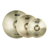 Kit De Pratos De Bateria Zeus Custom Set c Com 3