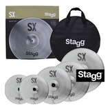 Kit De Pratos Para Bateria Stagg Silent Sx Set Com Bag