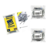 Kit De Pregos 17x21 C cabeça Galvanizado 1kg De Aço 200un