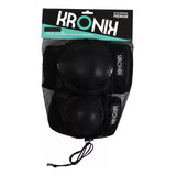 Kit De Proteção Cotoveleira E Joelheira Tamanho P Preto Kronik