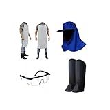 Kit De Proteção Operador Roçadeira Boné Avental Caneleira Ca