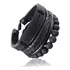 Kit De Pulseiras Fé Força E Coragem Black