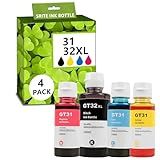 Kit De Refil De Garrafa De Tinta 31 32XL Compatível Com Smart Tank 5101 7301 7602 7001 6001 Plus 551 651 455 457 450 Impressoras De Tanque De Tinta Multifuncional Pacote Com 4 