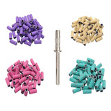 Kit De Refil De Lixa Bits Mandril Motor Elétrica Coloridas