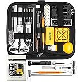 Kit De Reparo De Relógio Abridor De Caixa De Relógio Ferramentas De Mola Kit De Ferramentas De Substituição De Bateria De Relógio Conjunto De Ferramentas De Pino Com Estojo De Transporte E Manual De Instruções