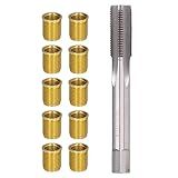 Kit De Reparo De Rosca De Vela De Ignição Topyond Inserções De Metal M12x1 25 Com Torneira M14x1 25 Aço Inoxidável Kit De Reparo De Rosca De Helicoil De Aço De Alta Velocidade