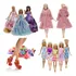 Kit De Roupas Sapatos Vestidos De Princesa Bolsas P/ Bonecas