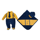 Kit De Saída Maternidade Menino Suspensório Azul Marinho