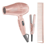 Kit De Secador De Ferro De Viagem Babylisspro Gold Rose De 3 Peças