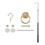 Kit De Sistema De Tração De Escada De Sótão Gancho Retrátil Para Sótão Vara Prática De Puxar Para Baixo Sistema De Puxar Escada No Sótão Kit De Puxar Escada No Sótão Acessórios De Escada No Sótão