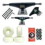 Kit De Skate Truck Stick 139mm Roda 53 Mm Rolamento Red Bs