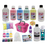 Kit De Slime Com Mini Maleta Espuma Desativador Brinde