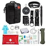 Kit De Sobrevivência Militar Para Primeiros Socorros 38 Em 1 Mochila Molle Lanterna Bússola Corda Bracelete De Sobrevivência