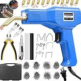 Kit De Solda De Plástico Atualizado 150 W 800 Peças Máquina De Solda Grampeador Quente Kit De Reparo De Pára Choques De Carro Pistola De Solda De Plástico 2 Em 1 Com Hastes De Solda 6 Tipos De Grampos Para Pára Choque Caiaque Reparos De Produtos De Plástico