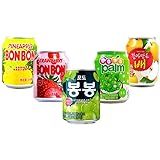 Kit De Suco Coreano BONBON Haitai Latas Importados Kpop   5 Sabores