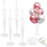 Kit De Suporte De Balão- 4 Conjuntos De 10 Peças- Kit De Arco De Balão- Bastões De Balão- Com Base- Fita De Balão- Suporte De Arco De Balão- Para Decoração De Mesa- Chão- Festa- Halloween- Decoração