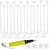 Kit De Suporte De Balão- Pacote Com 10 Suportes Para Baquetas Com Base Para Decoração De Mesa De Centro De Festa- Suporte De Coluna De Balão Reutilizável Para Feliz Aniversário-chá De Bebê-festas De Casamento