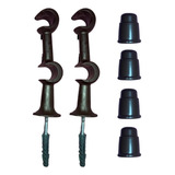 Kit De Suporte Para Varão De Cortina Simples 19 19 Cores Cor Imbuia