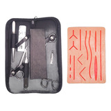 Kit De Sutura Avançado Com Simulador Social Instrumentos