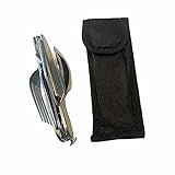 Kit De Talheres E Utensílios Para Acampar Camping Com 6 Funções Com Estojo