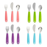Kit De Talheres Infantil Splash Munchkin garfo Faca Colher 