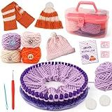Kit De Tear De Tricô Para Chapéu De Tricô Kit Completo De Artesanato DIY Para Iniciantes Crie Chapéus E Cachecóis Personalizados Presente De Artesanato Perfeito Para Meninas E Meninos Kit De Tear