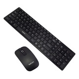Kit De Teclado E Mouse Sem Fio Exbom Bk s1000m De Cor Preto
