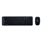 Kit De Teclado E Mouse Sem Fio Logitech Mk220 Espanhol De Cor Preto