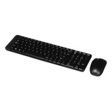 Kit De Teclado mouse Sem Fio Logitech Mk220 920 004430 Um Mouse Preto E Teclado Preto