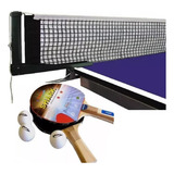 Kit De Tênis De Mesa Raquetes Bolinhas Rede E Suporte