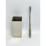 Kit De Tereré Copo Cuia Quadrado Bomba Mola Cônica Inox