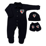 Kit De Time Para Bebê Torcedor Preto Unissex
