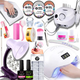 Kit De Unhas Gel Completo Quite Inicie Alongamento De Unhas