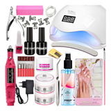 Kit De Unhas Gel Material P Fazer Alongamento Profissional