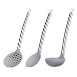 Kit De Utensílios Colher Concha E Escumadeira