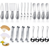 Kit De Utensilios Patelai P Charcutería Plateado X20pcs