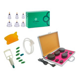 Kit De Ventosas 12 Copos Maleta De Pedras Quentes
