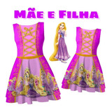 Kit De Vestido Tal Mãe Tal Filha Rapunzel Modelo Boneca