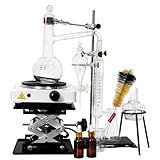 Kit De Vidraria De Laboratório De Instrumento De Destilação De óleo Essencial De 1000ml Com Queimador Elétrico