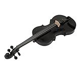 Kit De Violino Acústico 4 4 Com Estojo  Afinador  Resina  Descanso De Ombro  Adesivo   Para Iniciantes  Unhas De Afinação Estáveis  Preto 
