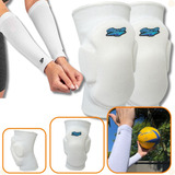 Kit De Volei Joelheira Manguito Antebraço Profissional