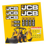 Kit Decalque Compatível Com Mini Retroescav Jcb 1cx Mod 2