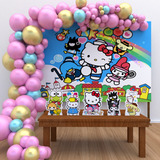 Kit Decoração De Festa Infantil Hello Kitty E Seus Amigos M