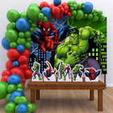 Kit Decoração De Festa Infantil Homem Aranha E Hulk M