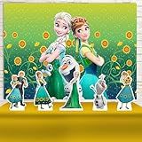 Kit Decoração Festa De Aniversário Infantil Painel Displays Frozen Fever
