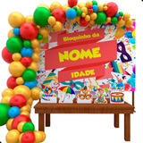 Kit Decoração Festa Infantil Bloco De Carnaval Personalizado