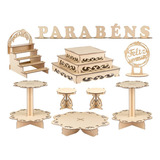 Kit Decoração Festa Provençal Mesa Infantil Mdf Aniversario