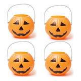 Kit Decoração Lembrancinha Halloween Balde Abóbora P C 25