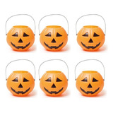 Kit Decoração Lembrancinha Halloween Balde Abóbora P C 6